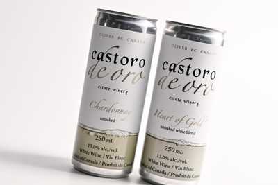 Castoro de Oro - Chardonnay & Heart of Gold cans