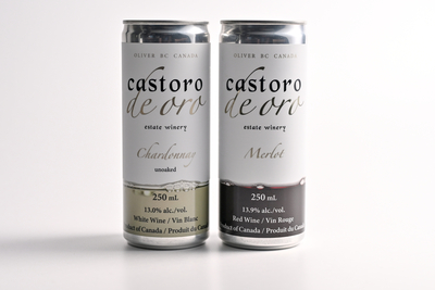 Castoro de Oro - Chardonnay & Merlot, cans